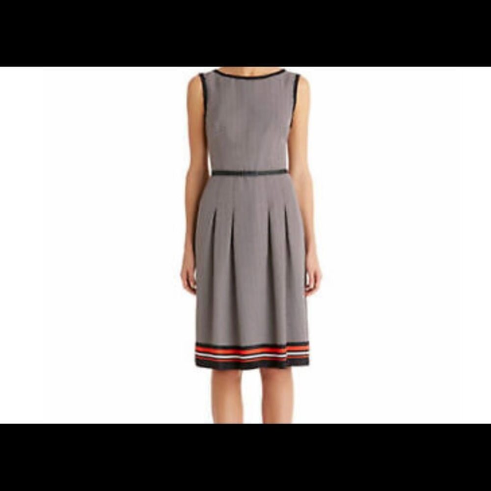 JONES NEW YORK pink chevron stripe midi dress